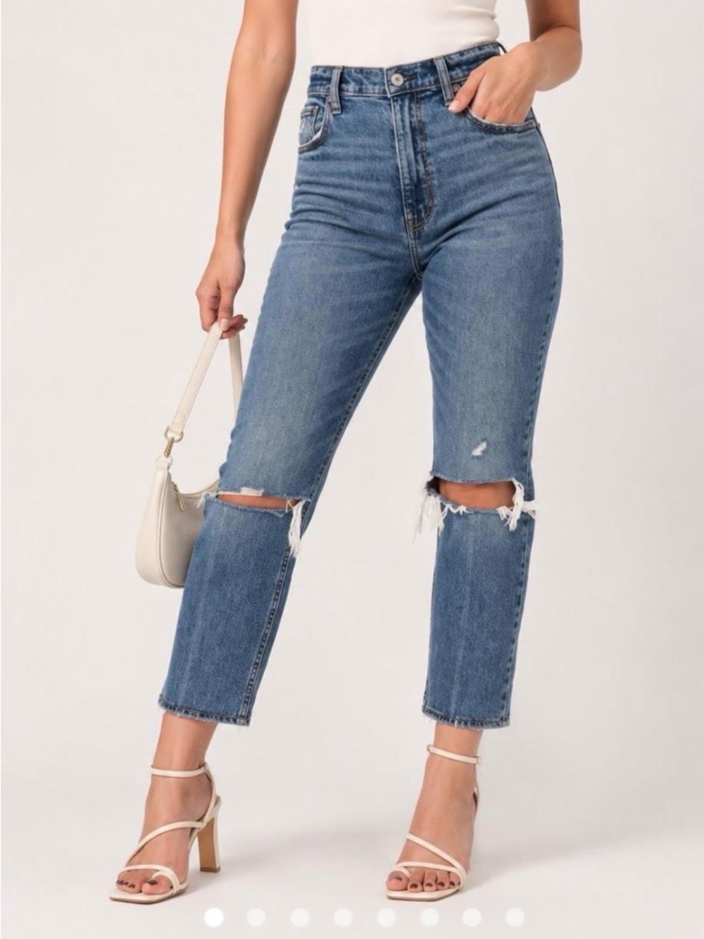 Abercrombie & Fitch Ankle Straight Ultra High Rise